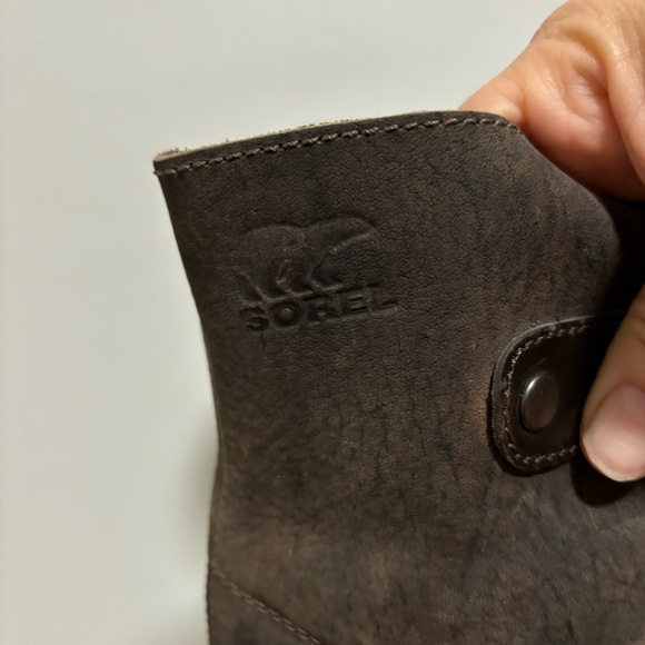 Sorel Joan of Arctic Rustic Brown Leather Lace Up Hidden Wedge Mid Boots - Picture 3 of 11